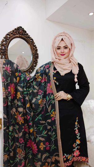 Khadi stitch ganga ( black )